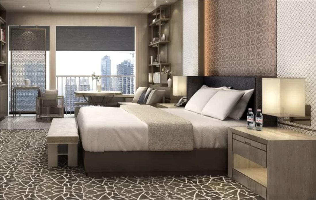 Luxury hotel room interior showcasing premium design